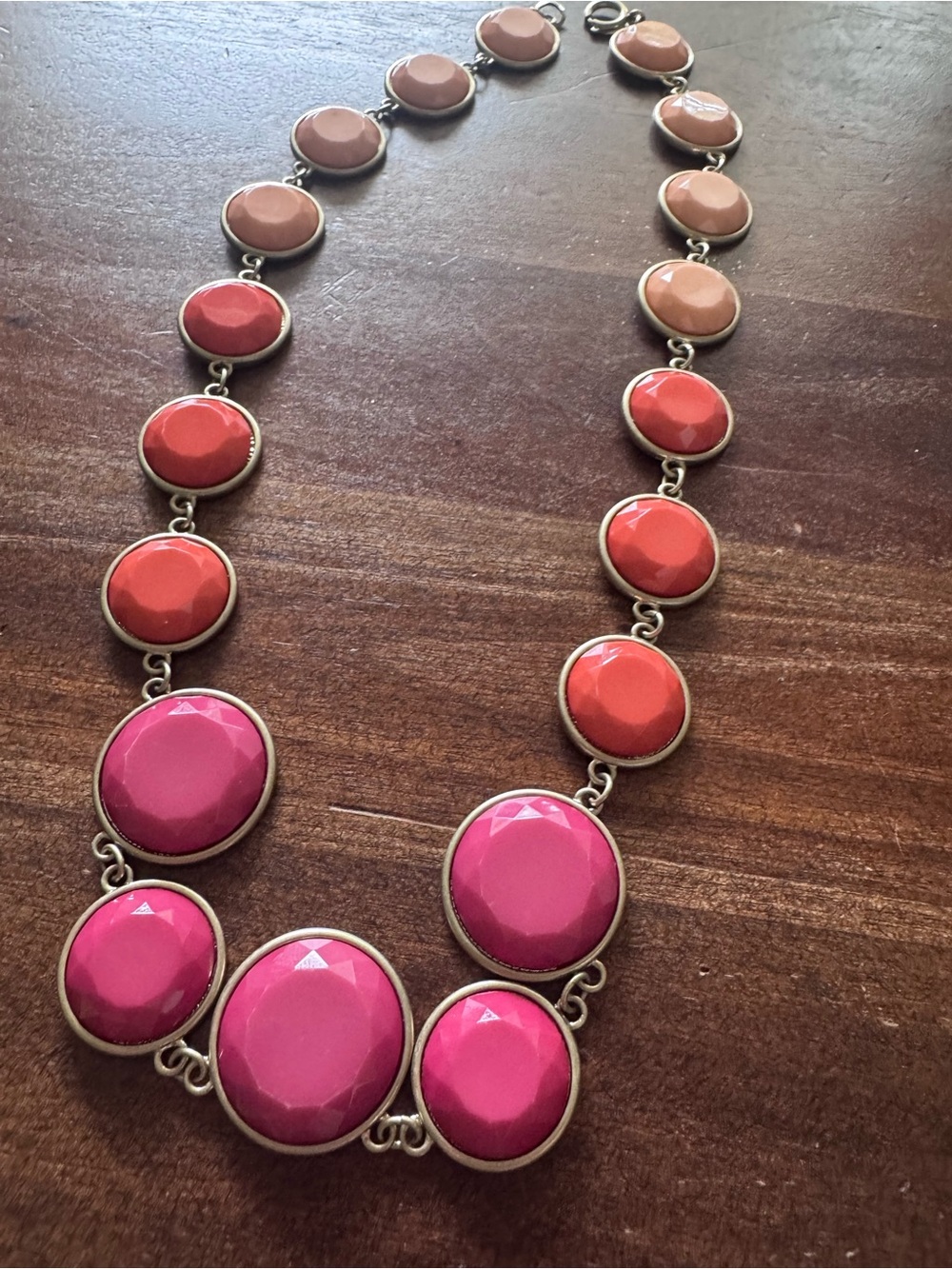Banana Republic Women’s Multi-Color Statement Necklace - Pink, Coral & Cream